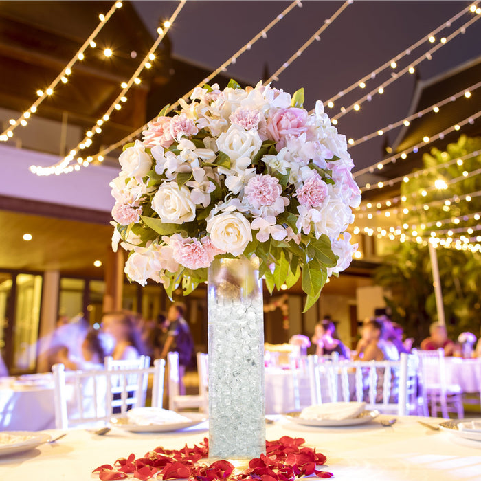 Floral Wedding Pearl Vase Filler Beads - Clear Gel Balls for Vase Or Candle Fillers for Centerpiece Decoration