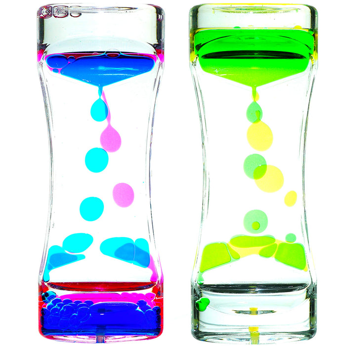 Liquid Motion Bubble Timer - Rectangular Sensory Relaxation Water Toy - Assorted Colors, 1 Piece