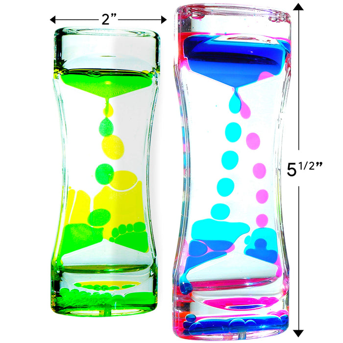 Liquid Motion Bubble Timer - Rectangular Sensory Relaxation Water Toy - Assorted Colors, 1 Piece