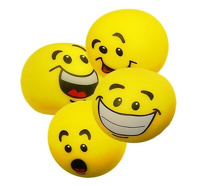 Stress Balls - Emoji Sensory Stress Reliever Fidget Toy Stretch Ball for ADD / ADHD - 4 Pack