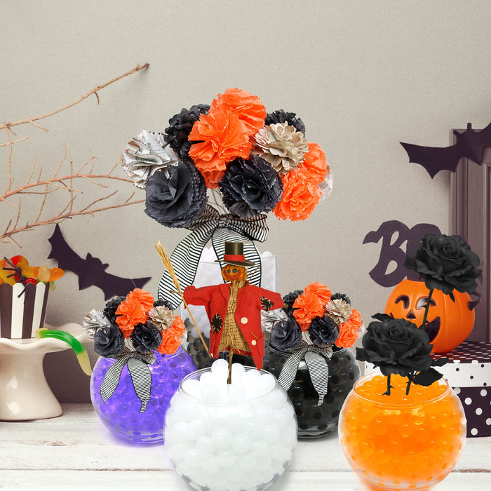Big Mo's Toys Floral Halloween Pearl Water Beads - Orange Purple Black And  White Halloween Gel Balls For Vase Or Candle Fillers For Centerpiece :  Target