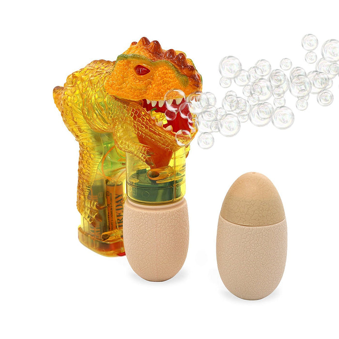 T-Rex Bubble Gun Shooter Green - Tyrannosaurus Fun Kids Outdoor Gun Shooter