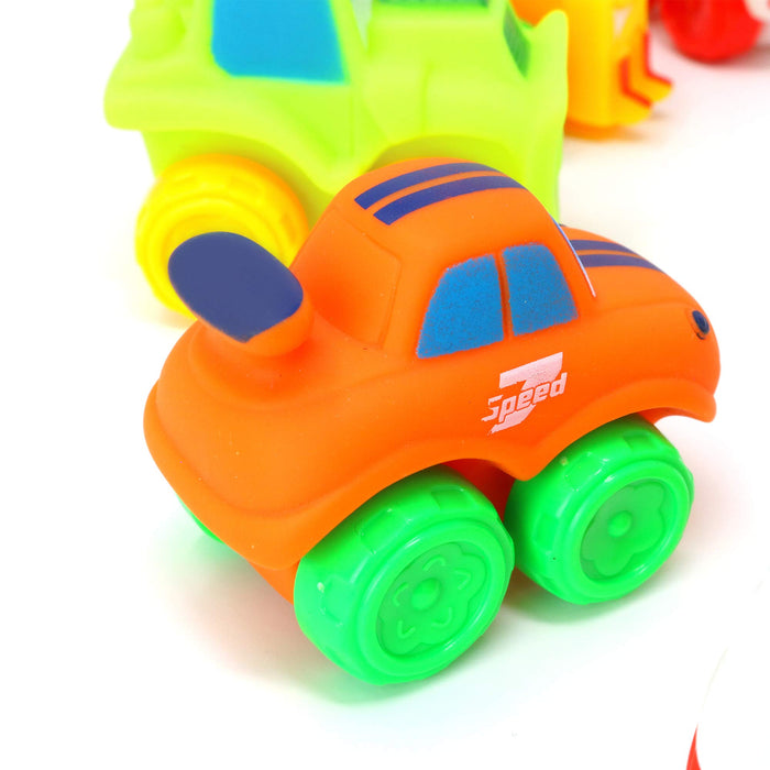 Baby Cars - Soft Rubber Toy Vehicles for Babies and Toddlers - 12 Pieces