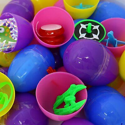 Easter Eggs - Prefilled Pastel Colored Plastic Easter Eggs with Toys Inside - 24 Pack
