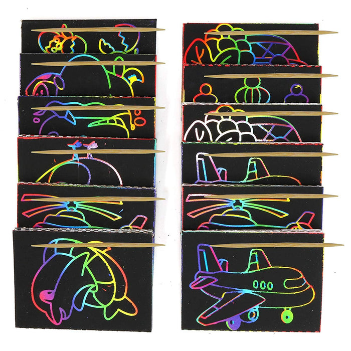 Scratch Art - Color and Scratch Cards Party Favors with Stylus - 20 Pieces