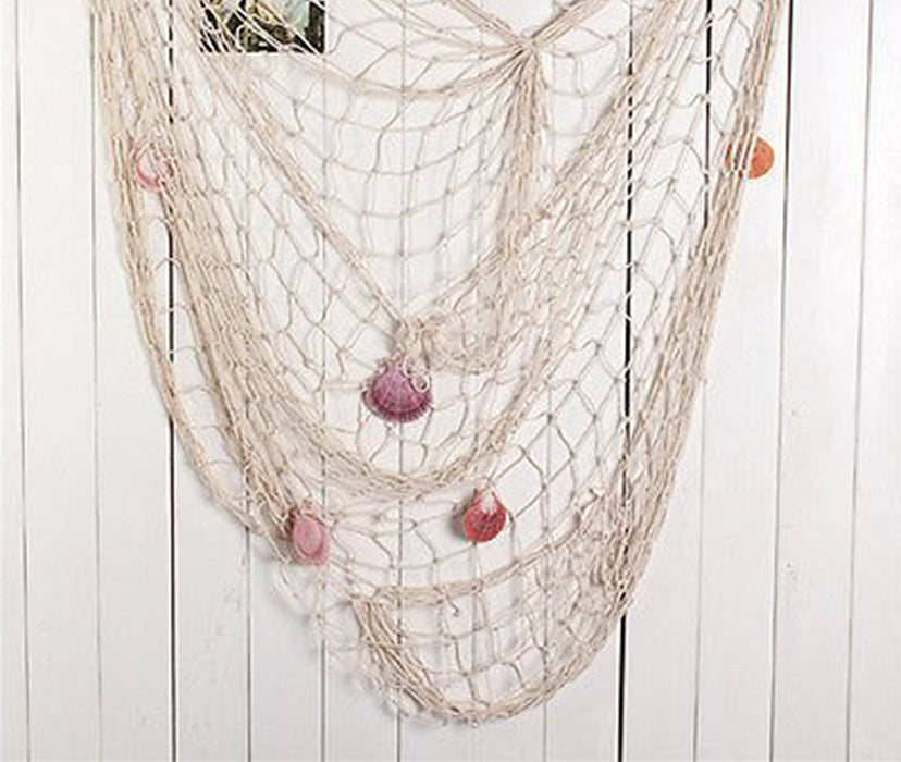 Natural Fish Net Party Decorations for Pirate Party, Hawaiian Party, Nautical Themed Cotton Fishnet Party Accessory