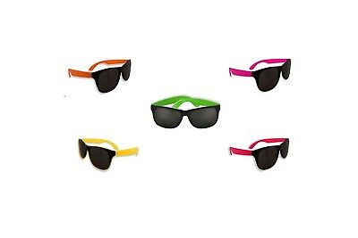 24 Neon Party Supplies Pack - Party Favors Assortment - 12 Neon Sunglasses & 12 Hats