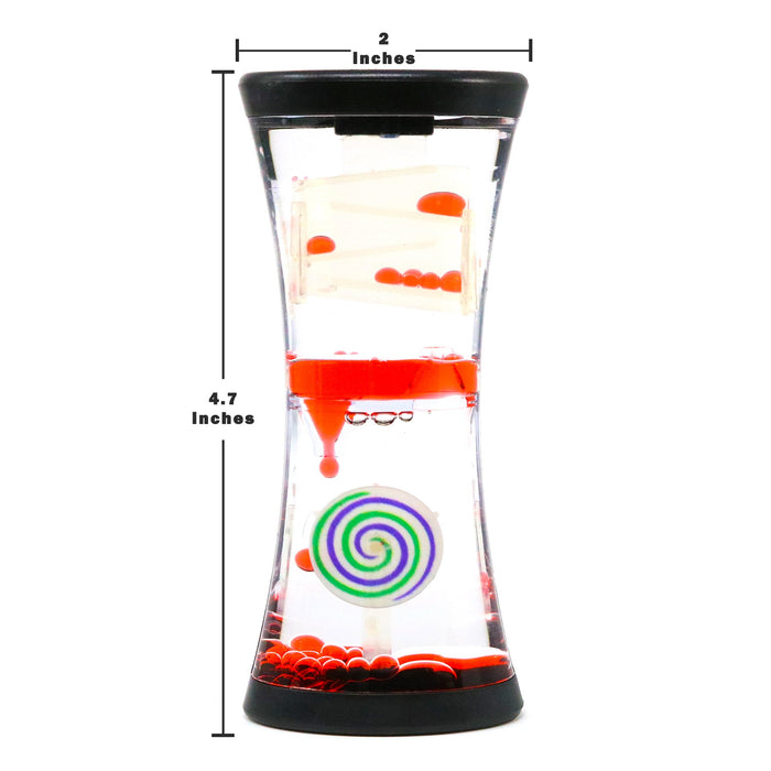 Hypnotic Liquid Motion Spiral Timer Toy for Sensory Play - Relaxing Bubble Motion Autism ADHD Toy, Calming Toy, Sensory Visual Relaxation Desk Toy, One Piece